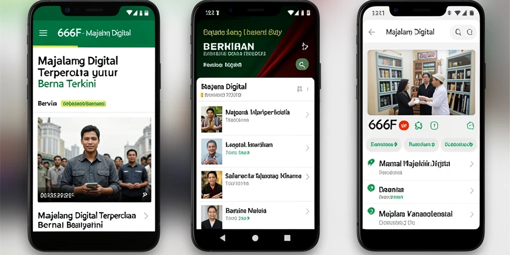 Antarmuka aplikasi Majalah Digital 666F yang menarik dan informatif.