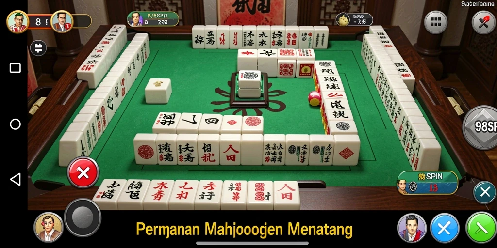 Tampilan gameplay menarik dari permainan Mahjong 98SPIN.