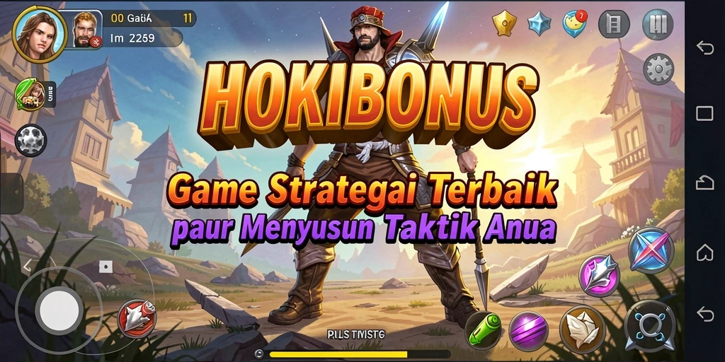 Screenshot gameplay HOKIBONUS yang menunjukkan aksi strategis yang intens.