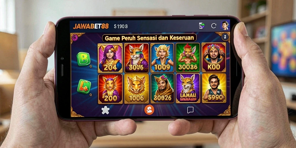 Tangkapan layar permainan Slot JAWABET88 yang penuh warna dan menarik.