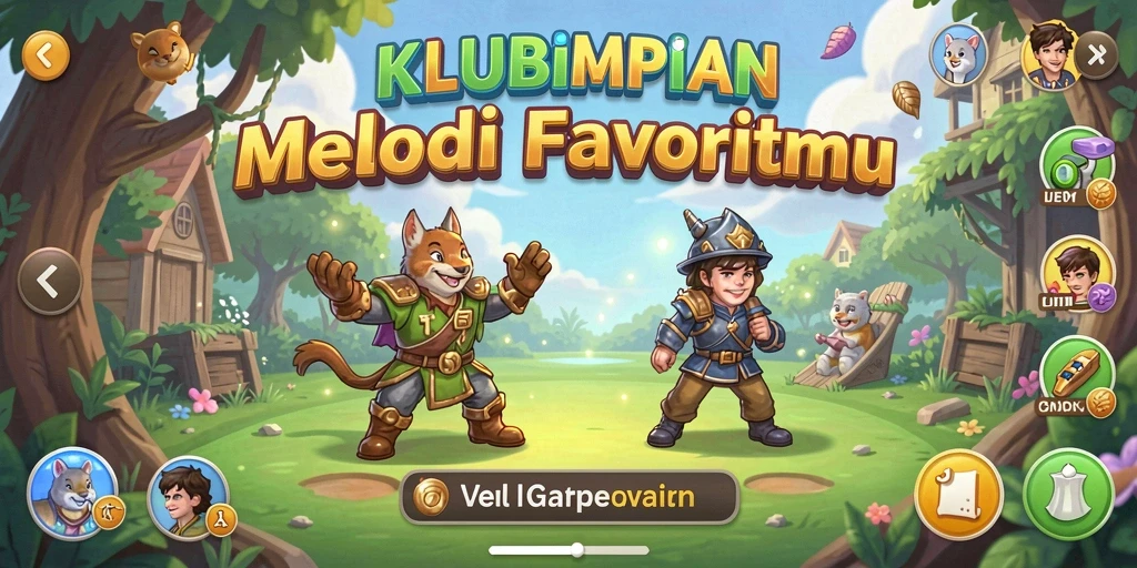 Screenshot gameplay KLUBIMPIAN yang menarik dan interaktif.