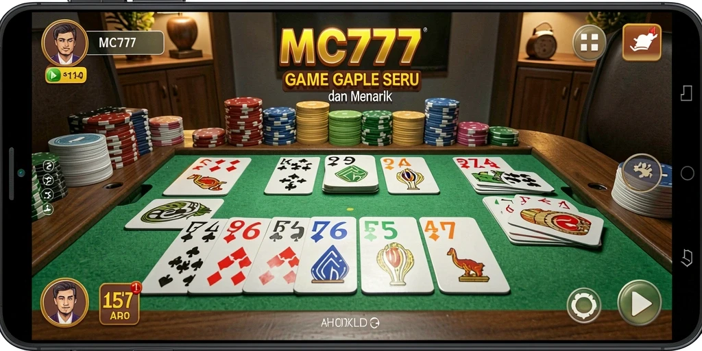 Gameplay seru di MC777 dengan teman-teman bermain Gaple.