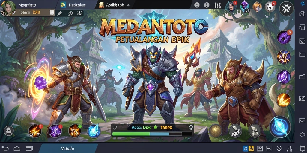 Tampilan seru gameplay ARPG di MEDANTOTO dengan pertarungan epik.