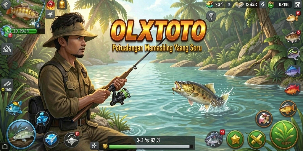 Tampilan gameplay OLXTOTO yang seru saat menangkap ikan.
