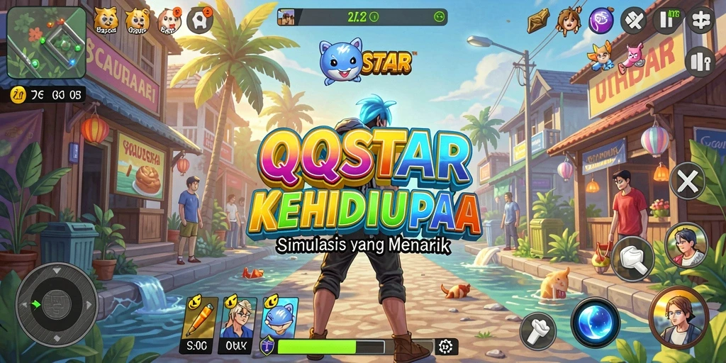 Tampilan gameplay QQSTAR yang mendebarkan dan interaktif.