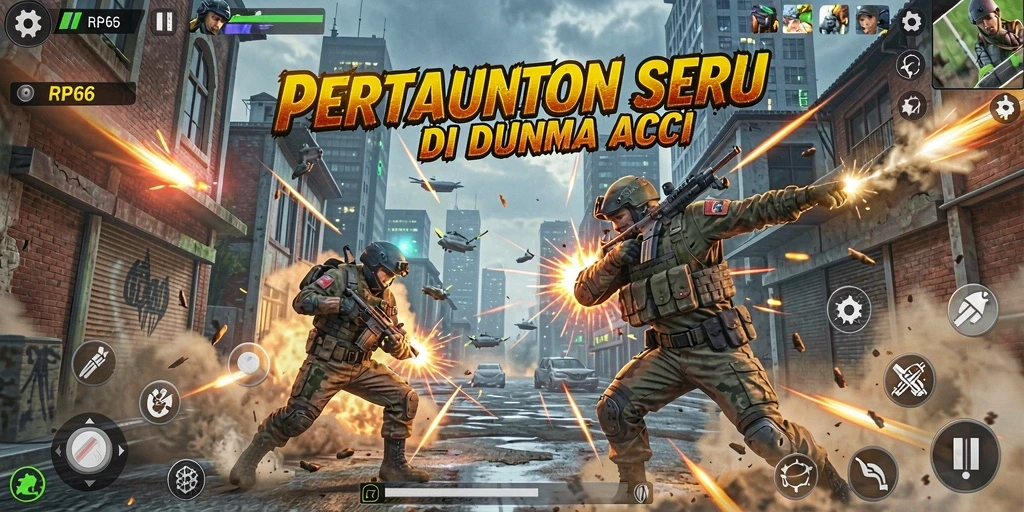 Tangkapan layar gameplay RP66 yang menampilkan aksi seru di medan tempur.