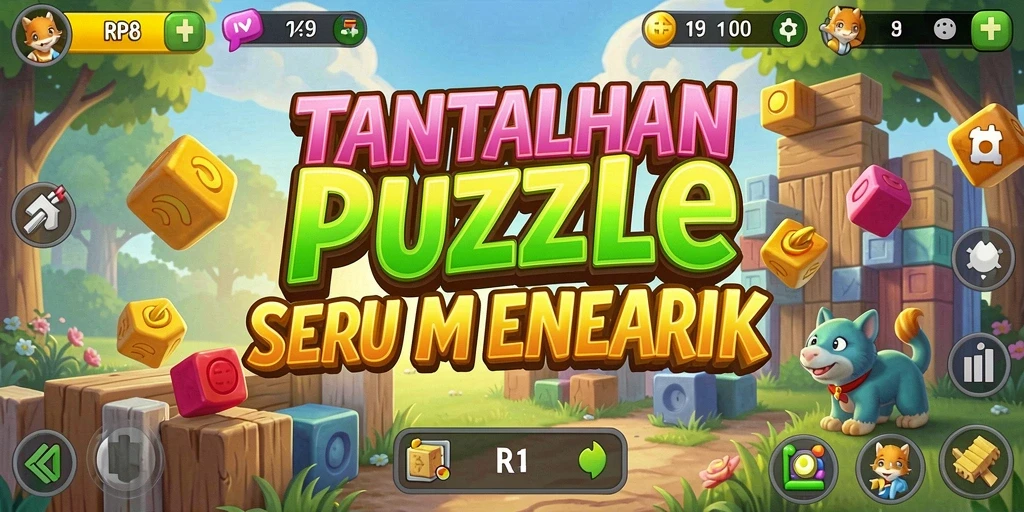 Tampilan gameplay RP8 dengan teka-teki yang menarik dan menantang.