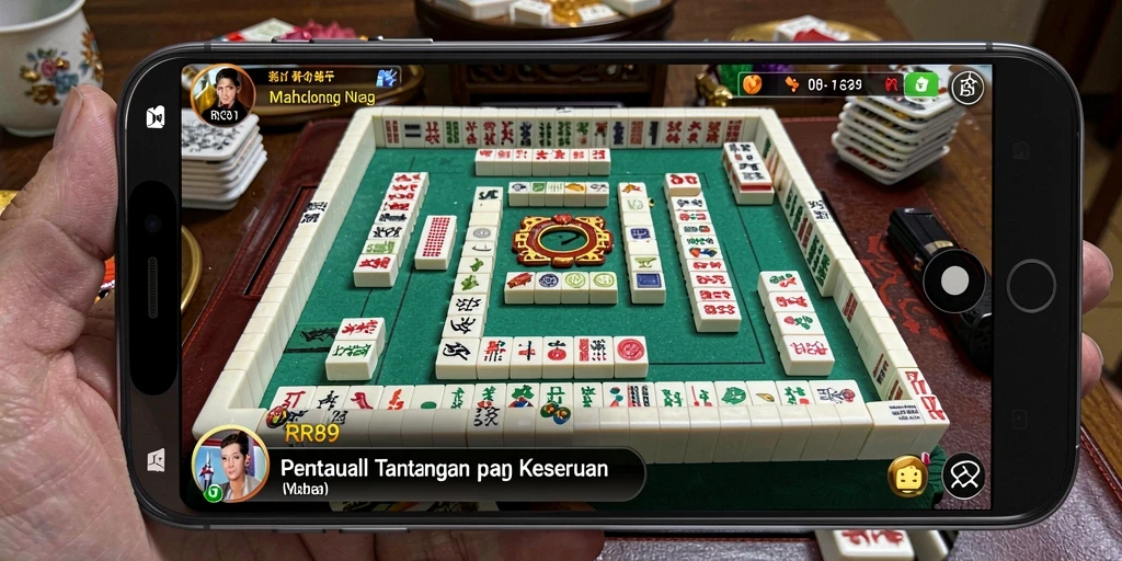 Screenshot gameplay menunjukkan pengalaman bermain Mahjong yang seru.