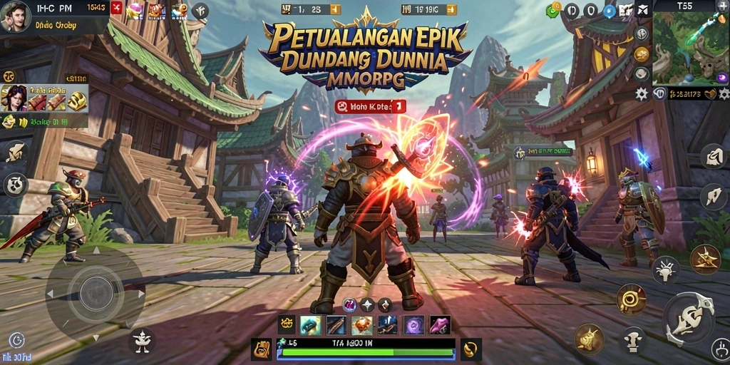 Tampilan gameplay seru dan interaktif di T6 MMORPG.