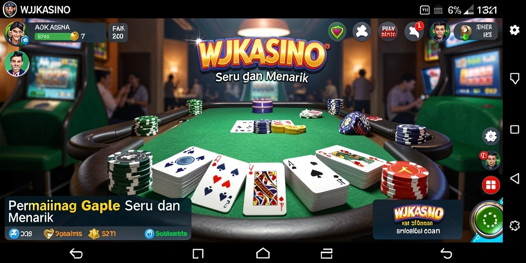 Tampilan gameplay Gaple yang penuh aksi dan interaksi sosial.
